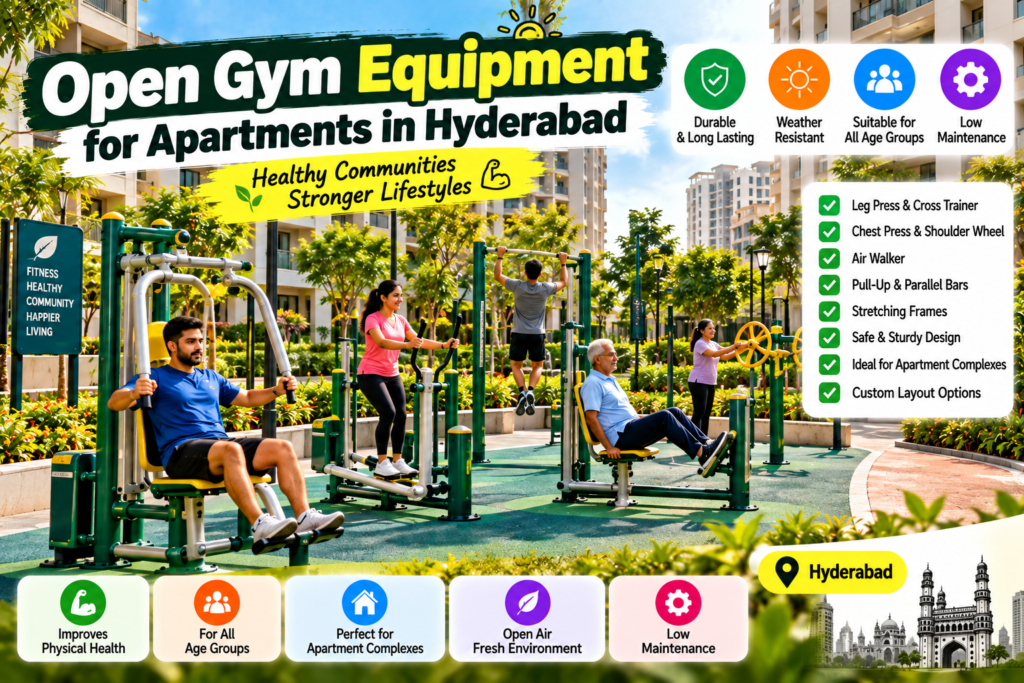 Open Gym Equipment for Apartments in Hyderabad